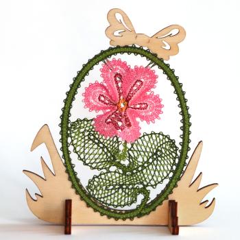 Preview: 497 Klöppelbrief "Stiefmütterchen" - Blümchen des Jahres 2021